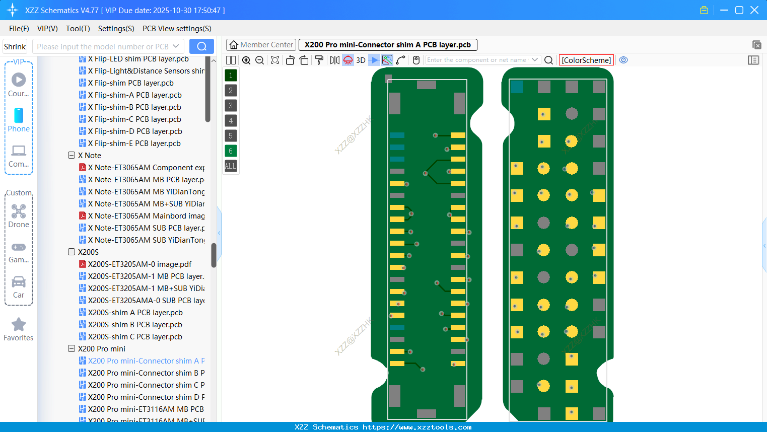 VIVO X200 Pro Mini-Connector Shim A PCB Layer